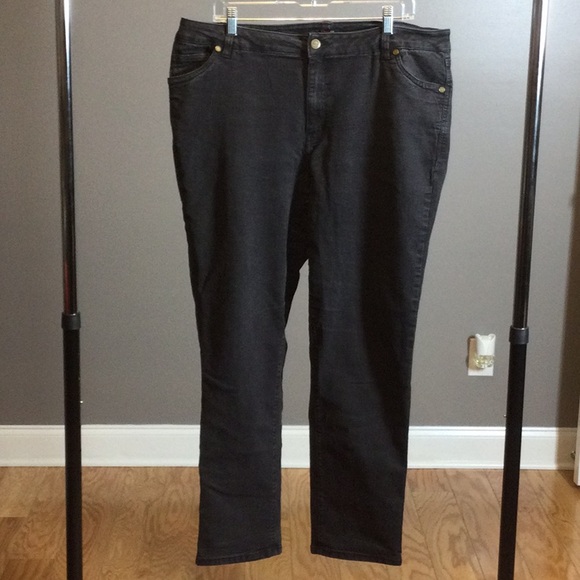 16W J+V Curvie Fit Ankle Black Denim Jeans - Picture 5 of 16